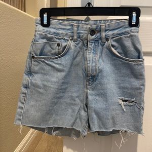 The Ragged Priest distressed denim shorts